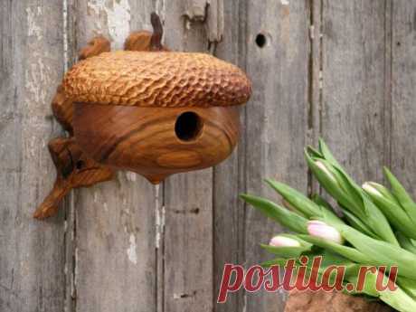 Сквроречник... Acorn Birdhouse Outdoor and Garden Birds and par CattailsWoodwork