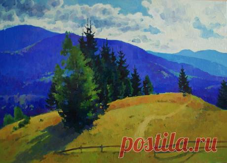 Анастасія Ярошевич, "Українські Карпати", полотно, олія, 50х70, 2017 рік