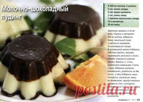 Молочно-шоколадный пудинг
