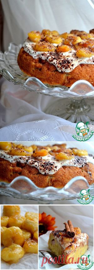 Шарлотка банановая с кленовым сиропом - кулинарный рецепт