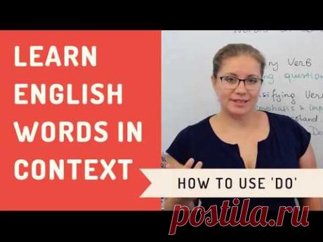 English Vocabulary in Context: How to use DO