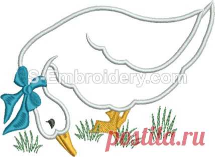 Applique embroidery - 10461 Geese machine embroidery applique set