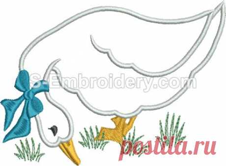 Applique embroidery - 10461 Geese machine embroidery applique set