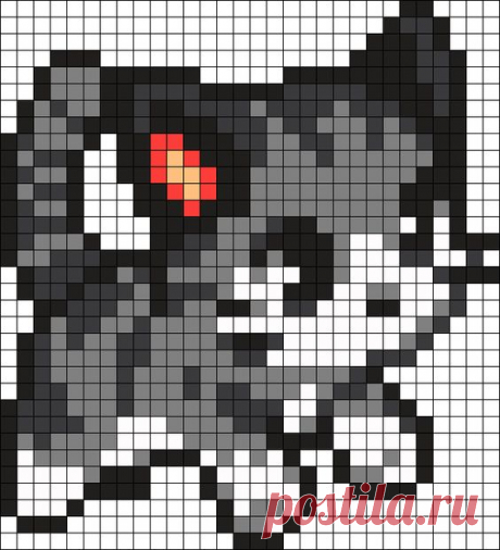 (1) Cat Perler Bead Pattern | Points de croix