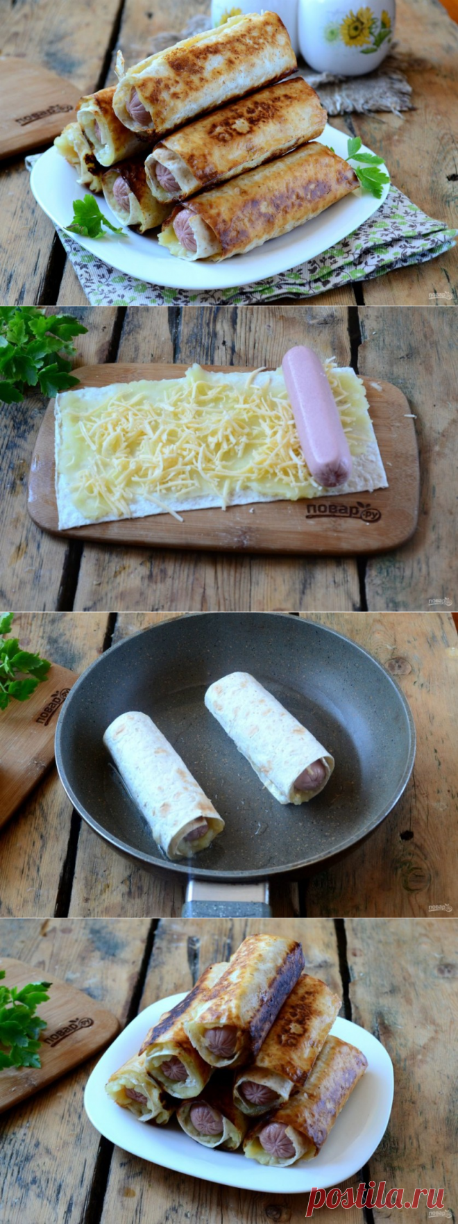 Как приготовить «Сосиски в картофельно-сырной шубке» — Вкусные рецепты