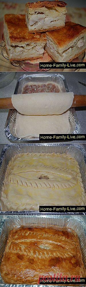 Пирог с курицей - Кулинарные рецепты