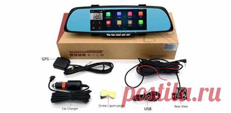 Smart Rear-View Mirror With Integrated Dash Cam, Touchscreen and GPS Navigation