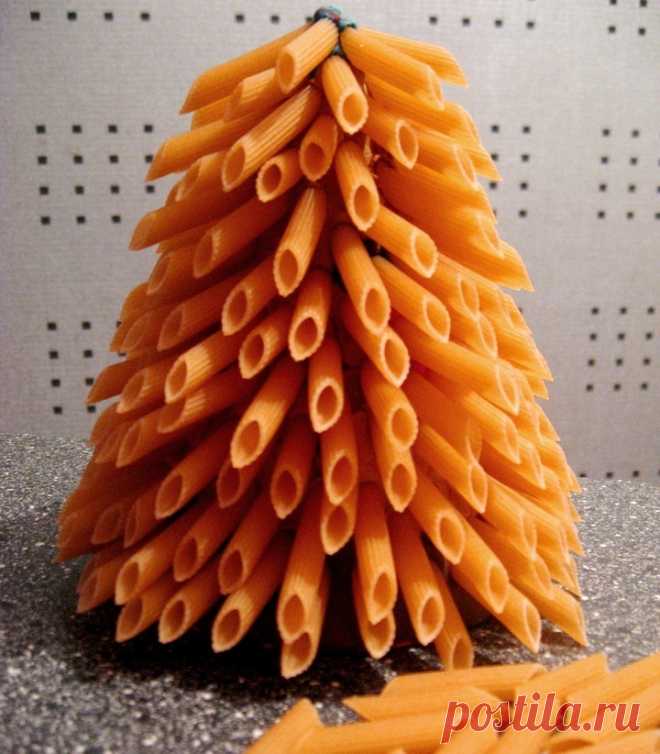 Как сделать елку из макарон своими руками | 33 Поделки