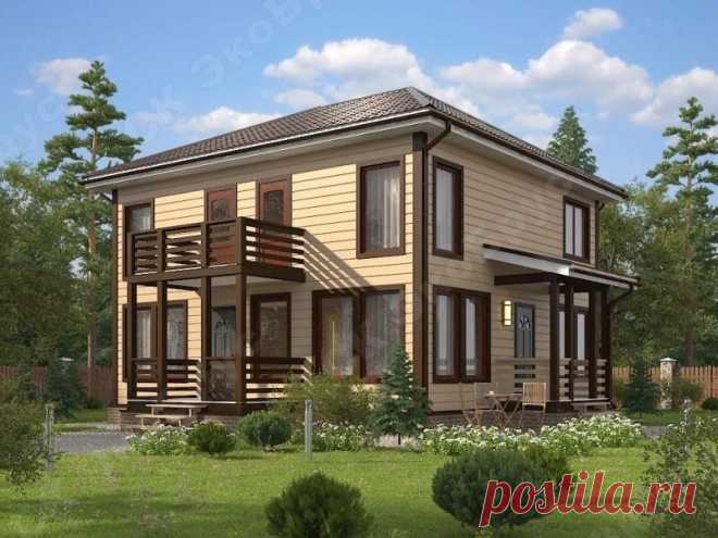 Проект двухэтажного каркасного дома: в приоритете вместительность и функциональность