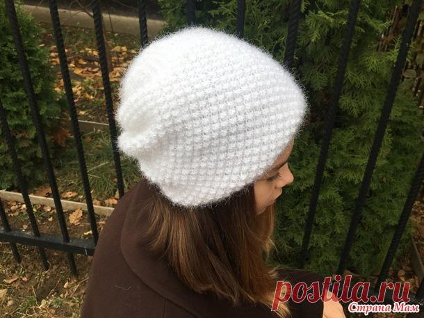 Шапка «Крылья бабочки» (Вязание спицами) — Журнал Вдохновение Рукодельницы