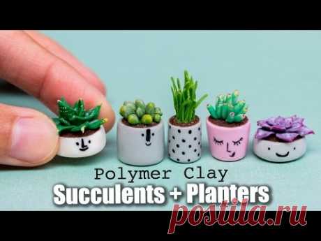Miniature Succulents Plants, Polymer Clay and Acrylics Tutorial