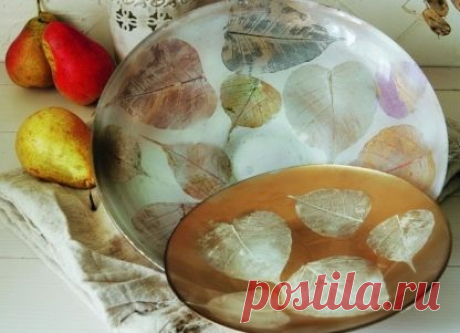 Поделки из скелетированных листьев