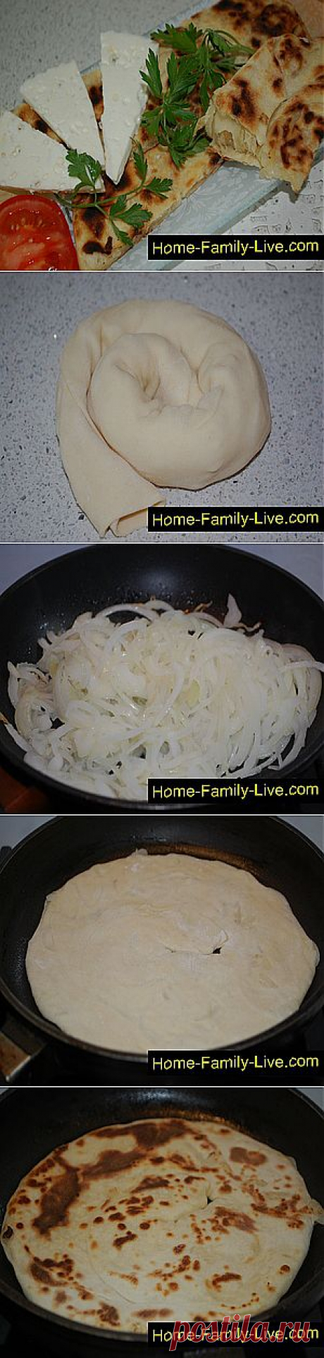Кулинарные рецепты Луковая лепешка - пошаговый фоторецепт - простая и вкусная лепешка