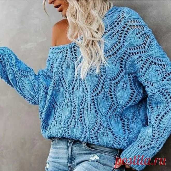 Очень красивый узор для вязания спицами