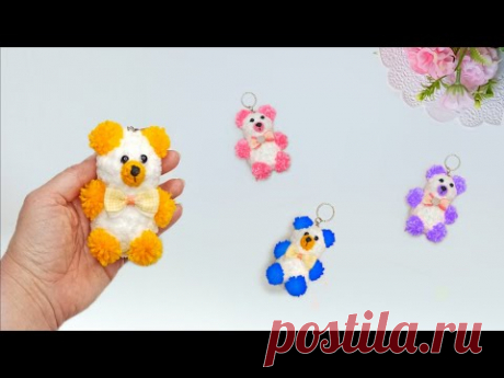 🌸ИДЕЯ ДЛЯ ЗАРАБОТКА🌸Простой способ связать маленького МИШКУ БРЕЛОК крючком🌸