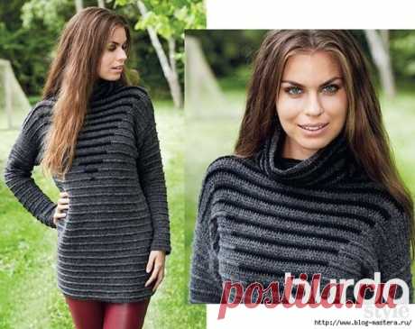 Длинная туника с рельефным треугольным узором крючком!

журнал Burda. Creazion 04/2014
Изюминка этой комфортной туники, связанной крючком, – большие треугольники на спинке и переде, вывязанные пряжей контрастного цвета.

РАЗМЕРЫ

S (M) L (XL)

ВАМ ПОТРЕБУЕТСЯ

Пряжа (83% шерсти альпака, 17% нейлона; 25 г/125 м) – 6 (17) 18 (19) мотков серой, 3 (3) 4 (4) мотка черной; крючок № 5,5 и 6.

ШИРИНА ИЗДЕЛИЯ ПО ОБХВАТУ ГРУДИ

92 (102) 111 (121) см

ДЛИНА ИЗДЕЛИЯ

Примерно 67 (68) ...
