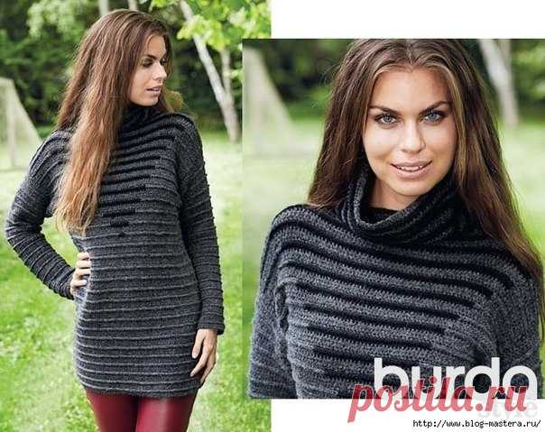 Длинная туника с рельефным треугольным узором крючком!

журнал Burda. Creazion 04/2014
Изюминка этой комфортной туники, связанной крючком, – большие треугольники на спинке и переде, вывязанные пряжей контрастного цвета.

РАЗМЕРЫ

S (M) L (XL)

ВАМ ПОТРЕБУЕТСЯ

Пряжа (83% шерсти альпака, 17% нейлона; 25 г/125 м) – 6 (17) 18 (19) мотков серой, 3 (3) 4 (4) мотка черной; крючок № 5,5 и 6.

ШИРИНА ИЗДЕЛИЯ ПО ОБХВАТУ ГРУДИ

92 (102) 111 (121) см

ДЛИНА ИЗДЕЛИЯ

Примерно 67 (68) ...