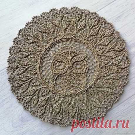 Необычная салфетка с совиным мотивом
