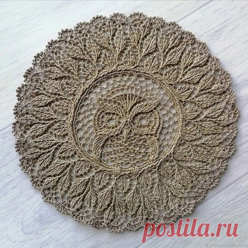 Необычная салфетка с совиным мотивом