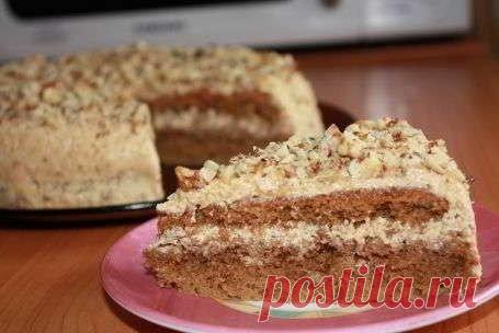 Рецепт Торт кофейный с орехами

Ингредиенты:

6 яичных белков
250 гр. сахарной пудры
150 гр. молотых ядер лесных орехов
100 гр. молотого миндаля
Для крема:

6 яичных желтков
3 ст. л. сахара
150 гр. сливочного масла
0,5 ст. очень крепкого свежесваренного кофе
Способ приготовления:

Белки смешать с сахарной пудрой и взбить в пену.
Добавить в белки молотые орехи и миндаль.
Из получившегося теста испечь два коржа.
Для крема яичные желтки растереть с сахаром и черным кофе.
Зате...