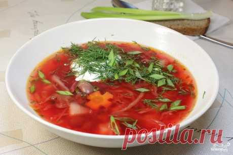 Постный борщ с фасолью - пошаговый рецепт с фото на Повар.ру