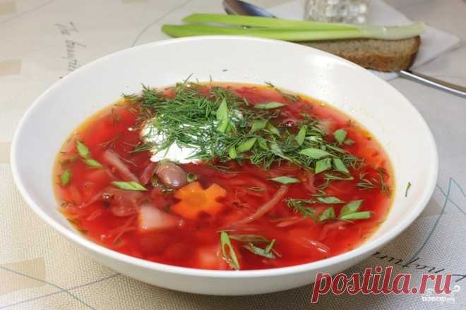 Постный борщ с фасолью - пошаговый рецепт с фото на Повар.ру