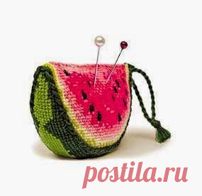 Вышивалка: Игольница "Арбуз"