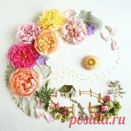 Картины из природных материалов — Поделки с детьми