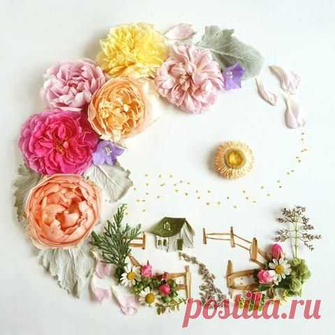 Картины из природных материалов — Поделки с детьми