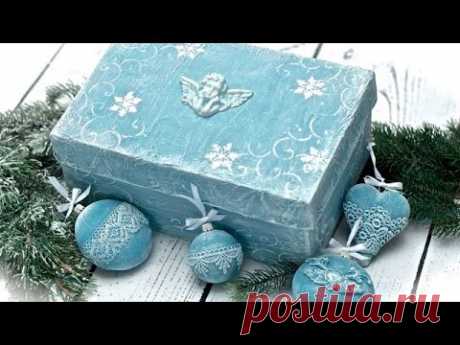 Decoupage prezentowe pudełko - tutorial DIY