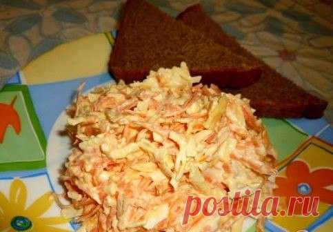 Как приготовить салат из колбасного сыра и моркови  - рецепт, ингредиенты и фотографии