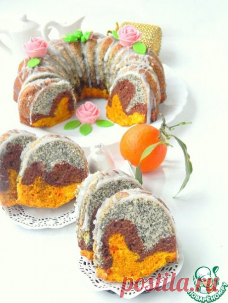 Трёхслойный кекс "Три вкуса" - кулинарный рецепт