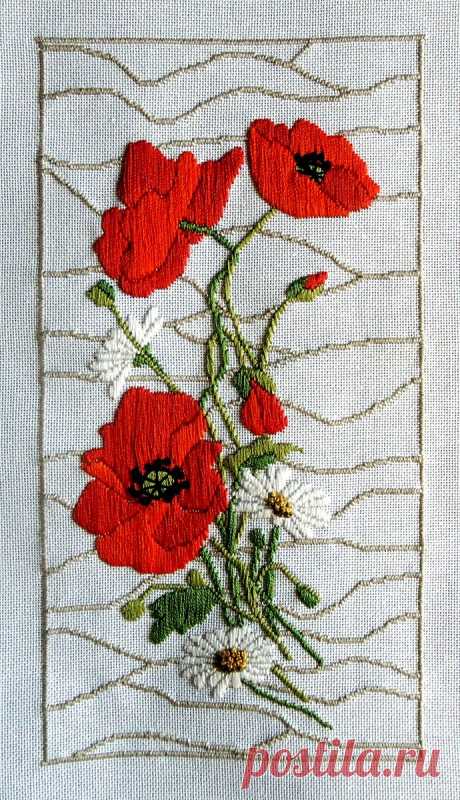 &quot;Длинный стежок&quot; (long stitch) - простая гладь, от простого к сложному | ВЕРА БУРОВА, канал про вышивку | Дзен
