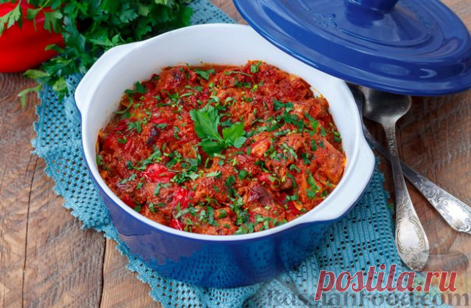 Рецепт: Жаркое из свинины с квашеной капустой на RussianFood.com