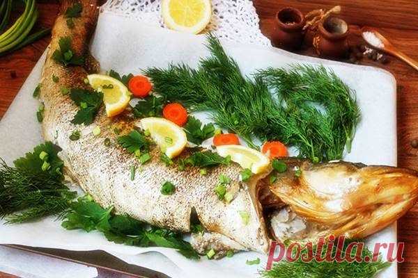 Судак запечённый в духовке в фольге целиком — рецепт с фото