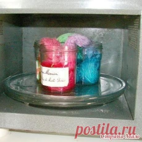Доступный Мастер класс по секционной окраске пряжи в микроволновке