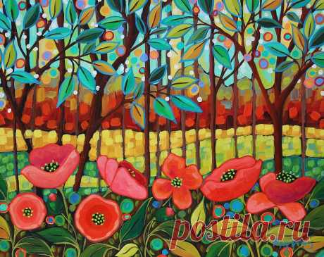 Wett - landscapes / cityscapes / trees - Fairy-tale-poppys-peggy-davis