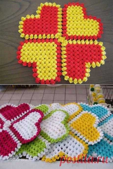 Коврики из пышных столбиков | Искусница