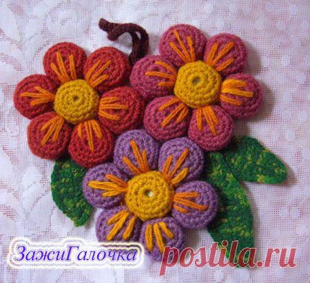 Декоративная подставка из пивных крышек. / Вязание крючком / Вязаные крючком аксессуары