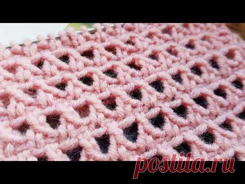 Неожиданное решение для сетчатого узора ✔ knitting pattern.