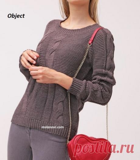 Вязаный пуловер спицами от Object.