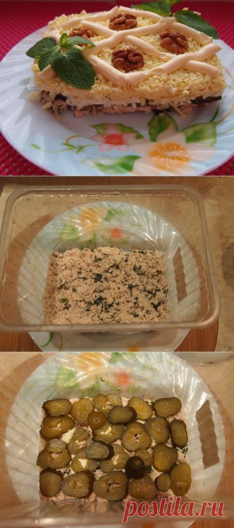 (+1) тема - Слоеный салат с мясом | ВКУСНО ПОЕДИМ!