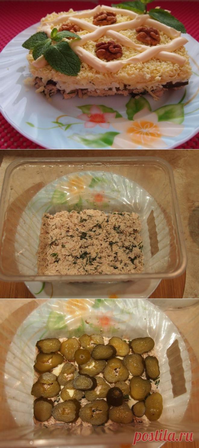 (+1) тема - Слоеный салат с мясом | ВКУСНО ПОЕДИМ!