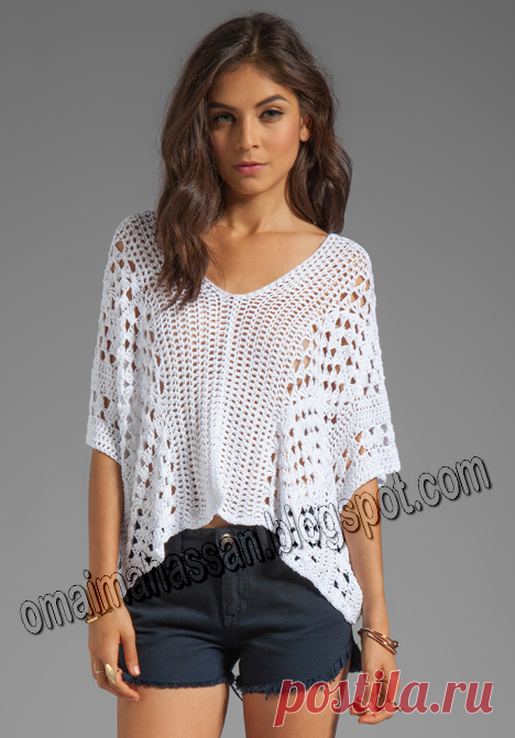 crochet kingdom (E.H): Original White Poncho !