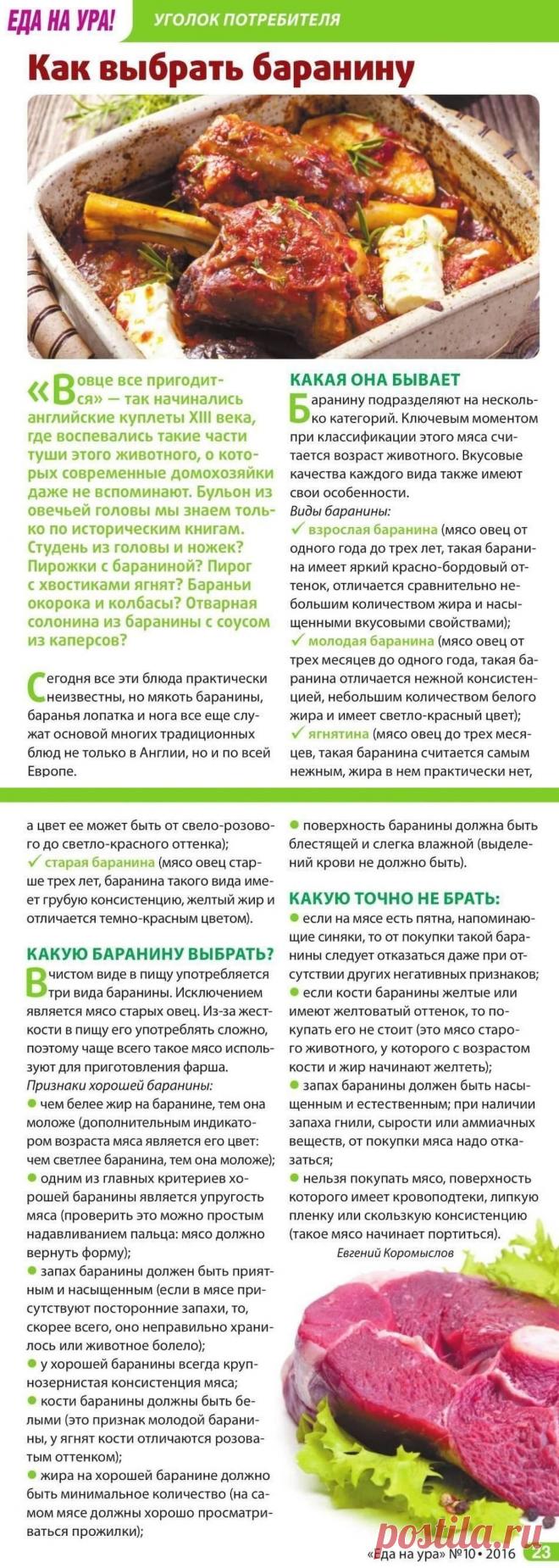 Как выбрать баранину