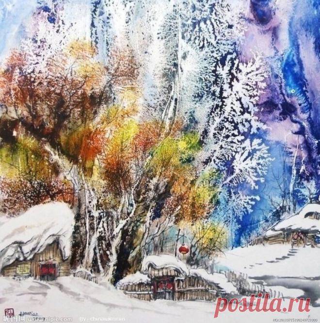 Еще одно мгновение Зимы...Китайский художник Bai Haoran