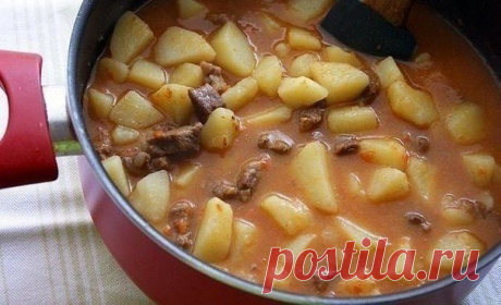 Как приготовить картошечка, тушенная с мясом (как в д/садике). - рецепт, ингредиенты и фотографии