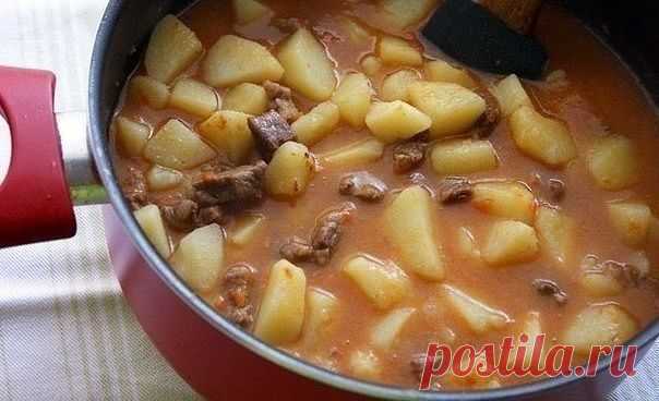 Как приготовить картошечка, тушенная с мясом (как в д/садике). - рецепт, ингредиенты и фотографии