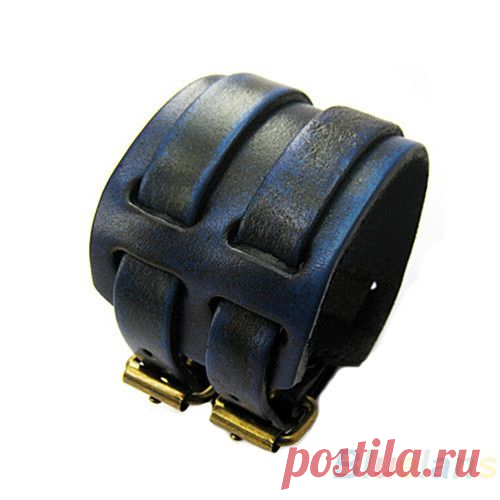 Новинка 2 слоя панк ремень мужчины подлинная кожа коровы браслеты и браслеты браслеты тумака подарка 04S5 купить на AliExpress