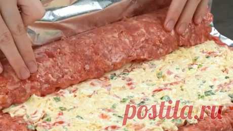 СЫТНЫЙ МЯСНОЙ РУЛЕТ ИЗ ФАРША